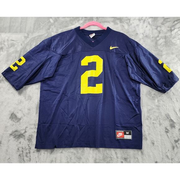 Vintage 90s Nike Sports Michigan Wolverines # 2 Charles Woodson Jersey Size M